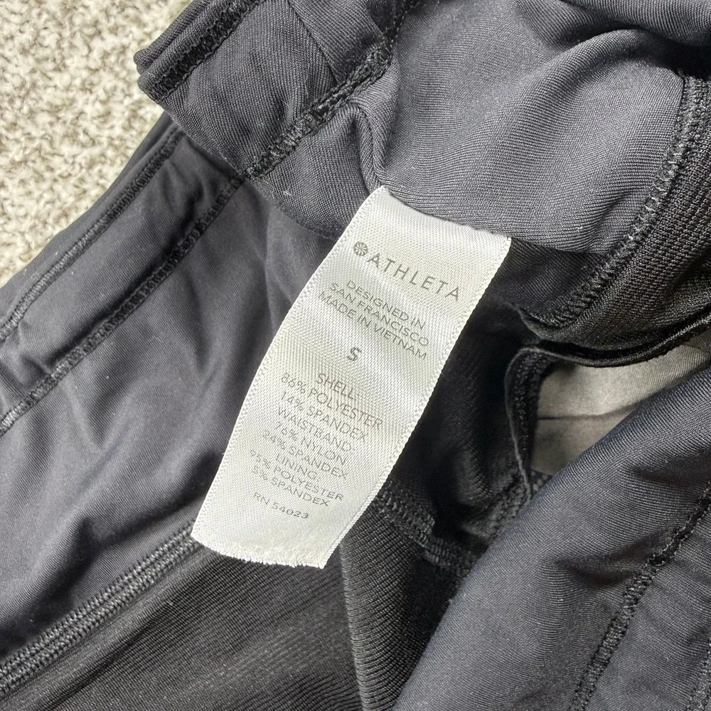 Women's Athleta Run With It Lined Black Gray‎ Athletic Running Shorts Size S